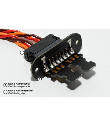 Rallonge 70cm pour 2 servos avec connecteur EWC6