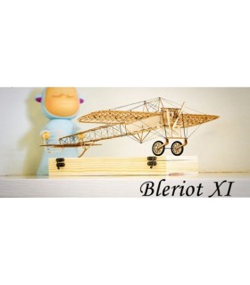 Maquette d'avion en bois Blériot IX statique 1/23