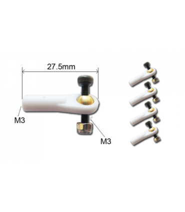 Chapes a boule M3 avec Vis M3 A2PRO (par 5)