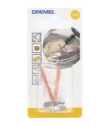 DREMEL 530 Set di 2 spazzole in acciaio inox corona D. 19mm