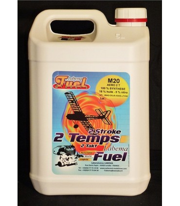 Combustible M20 2 lItros 100% sintético 5% nitro 5L Labema